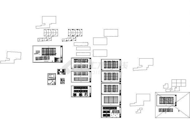 厂房设计_三层框架结构厂房结构施工图CAD（含建筑图）-图二