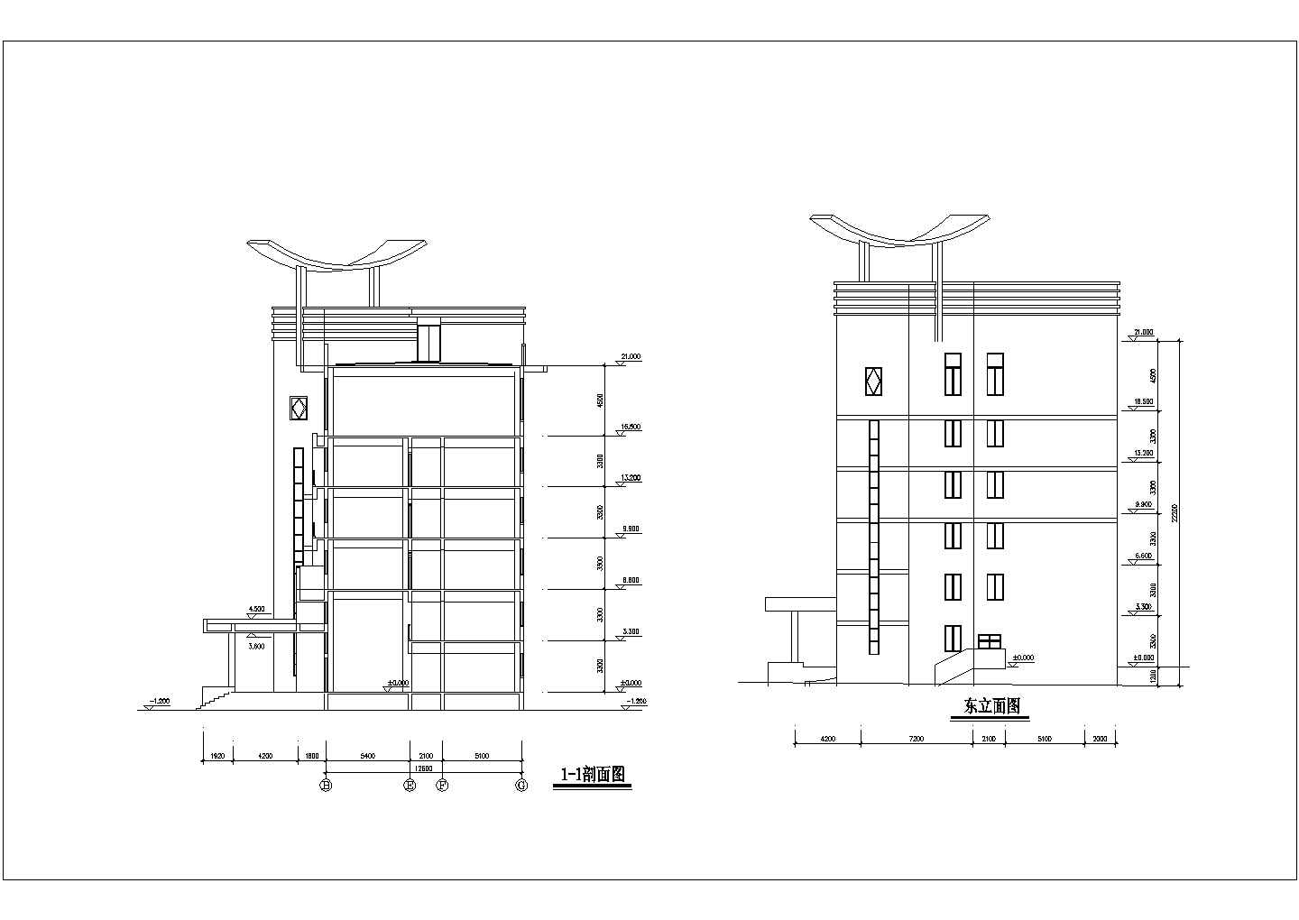 某行政办公楼建筑设计方案CAD图纸