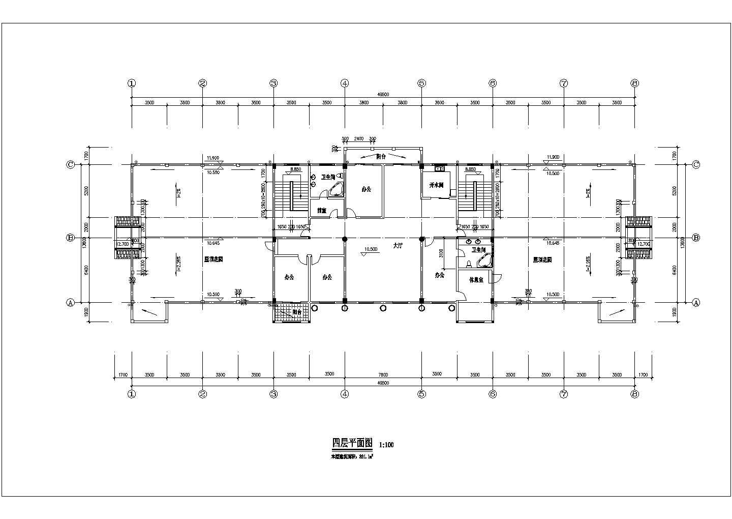 某欧式办公楼建筑设计方案CAD图纸