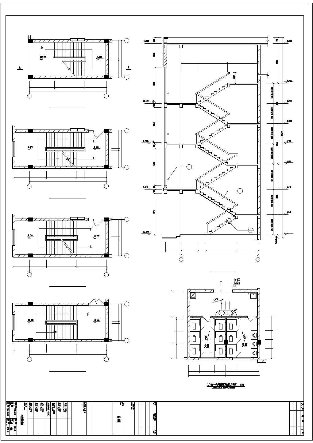 某欧式综合楼建筑设计方案CAD图纸