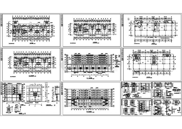 南通市某高档居住区6层住宅楼建筑设计CAD施工图-图一