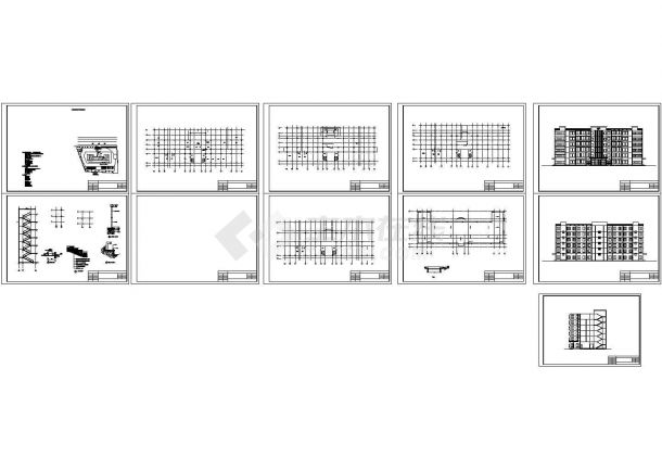 土木工程毕业设计_某六层框架结构医院综合楼施工cad图(含计算书，毕业设计)-图一