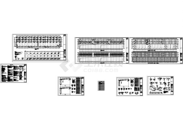 2层局部3层框架结构农贸市场设计cad图纸（长52.19米宽30.6米）-图一
