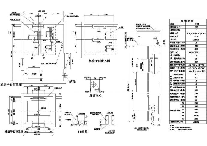 客梯HOPE-II-65,1050KG施工全套非常标准设计cad图纸_图1
