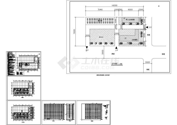 土木工程毕业设计_某11层经济型旅馆建筑施工cad图(含计算书，毕业设计)-图一