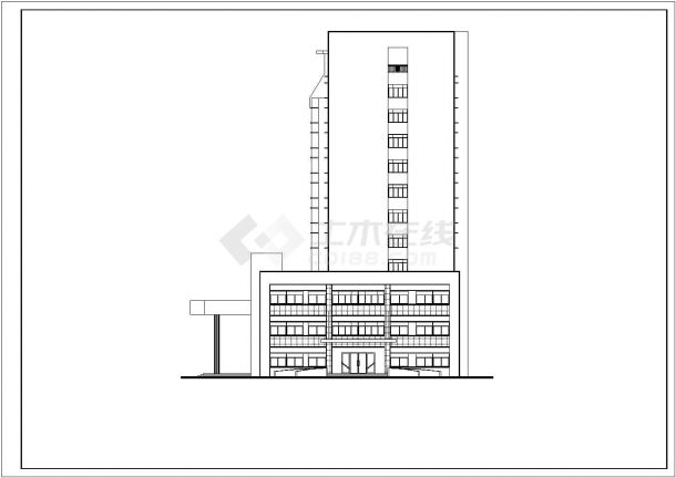 十一层医院综合楼建筑CAD施工图纸-图一