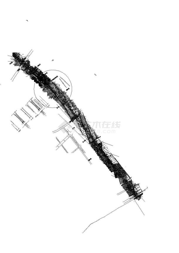 [浙江]47m、57m宽钢筋混凝土车行箱涵设计施工图纸17张（含栏杆）-图二