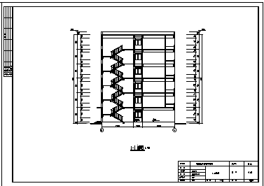 某市6层框架结构宿舍楼建筑施工cad图(含计算书，结构图)-图一