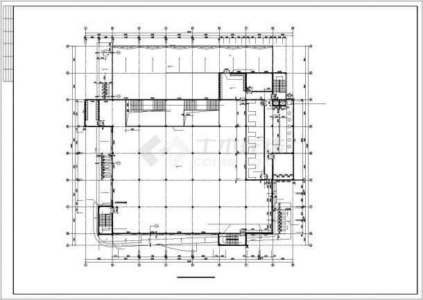  3层学校食堂建筑施工图（长62米 宽59.5米）-图二