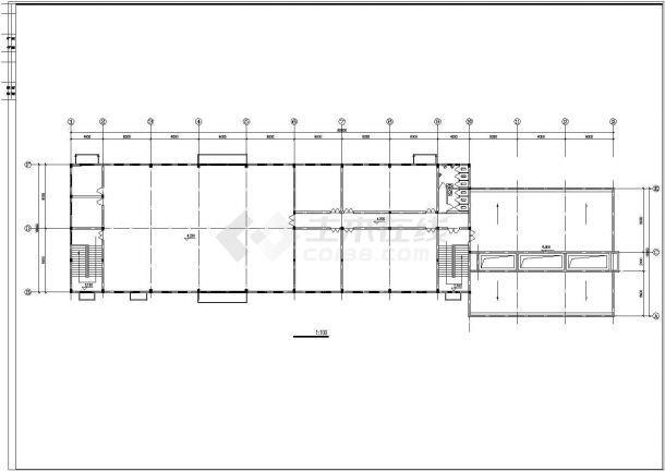 2层食堂浴室娱乐室综合建筑建施（长68米 宽16米 ）-图二