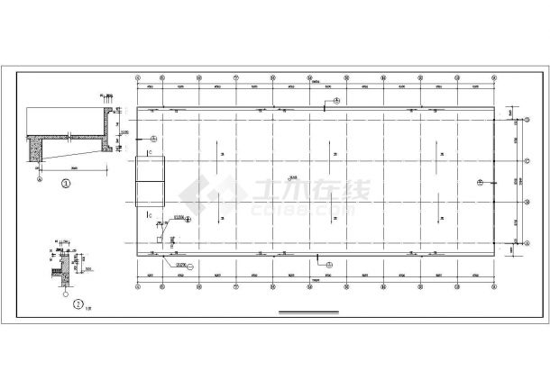  2层2645平米学生食堂建筑设计施工图（长70.7米宽20.8米）-图一