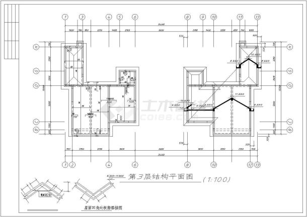 182平方米3层农村自建房别墅设计图纸，含设计说明-图二