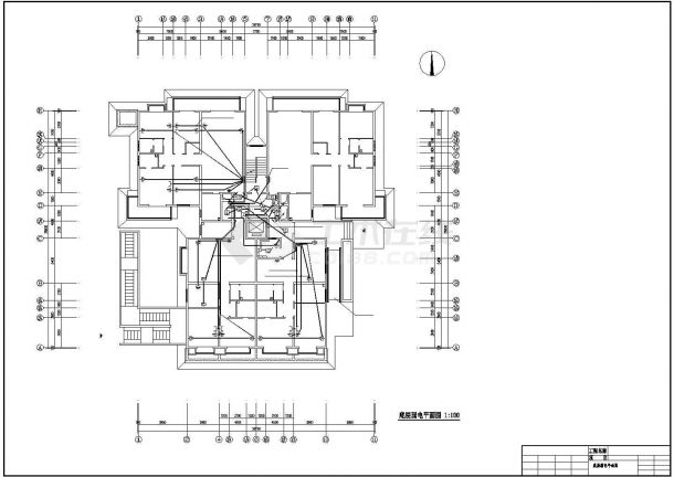 十二层住宅楼CAD建筑图纸-图二