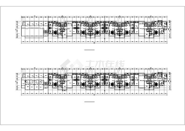 沧州市文化苑小区7层框架组合式商住楼建筑设计CAD图纸（含总图）-图二