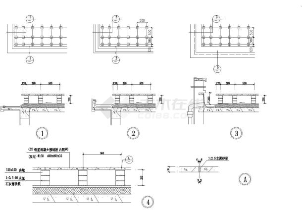 某地工程隔热屋面施工全套非常实用设计cad图纸-图一