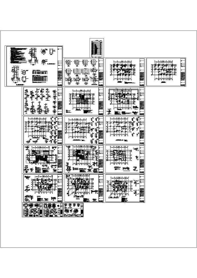 三层框架结构住宅结构施工图，19张图纸_图1