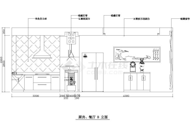 某简中风格1-3层别栋设计CAD详细展示图-图一