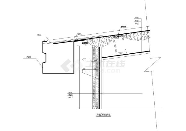 某地建筑外挂天沟节点施工全套非常标准设计cad图纸-图二