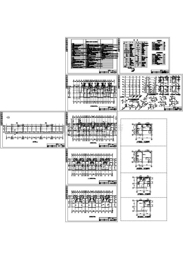 某地 -1+6+1跃层住宅楼给排水施工图-图一