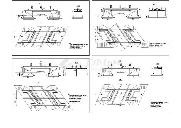 分离式交叉桥型施工平面布置图-图一