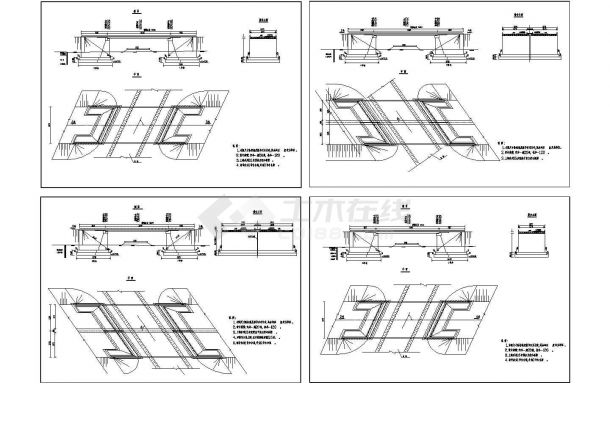 分离式交叉桥型施工平面布置图-图二