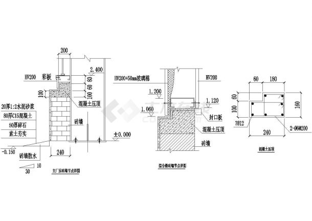 大型综合楼墙面节点施工全套非常标准设计cad图纸-图一