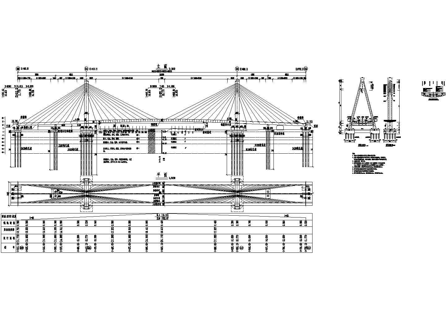 斜拉桥设计图纸简单图片