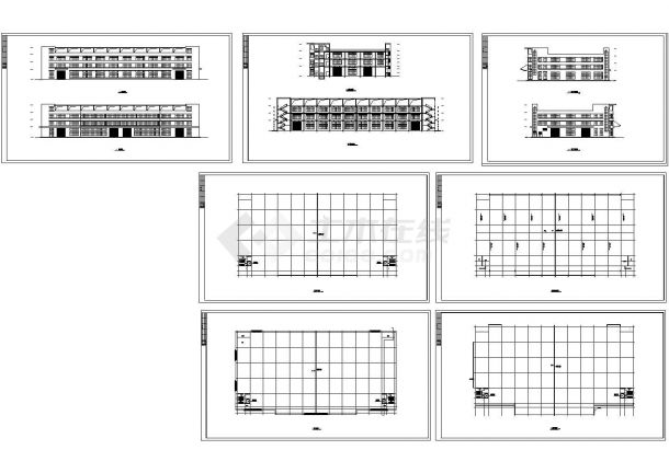 厂房设计_某五金公司三层框架结构厂房设计cad全套建筑施工图（ 甲级院设计）-图二