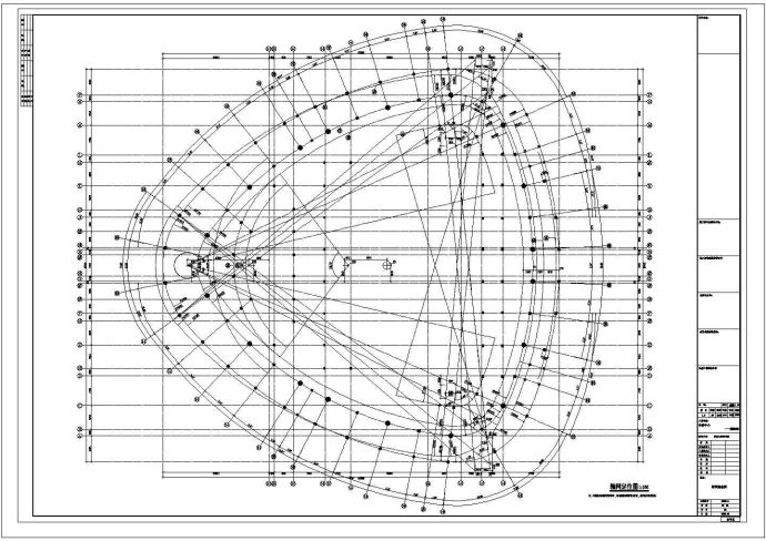 海蚌造型双层网壳结构游泳馆结构CAD施工图_图1