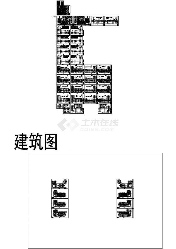 [内蒙古]5层产业园商铺及金库框架结构施工图-图一