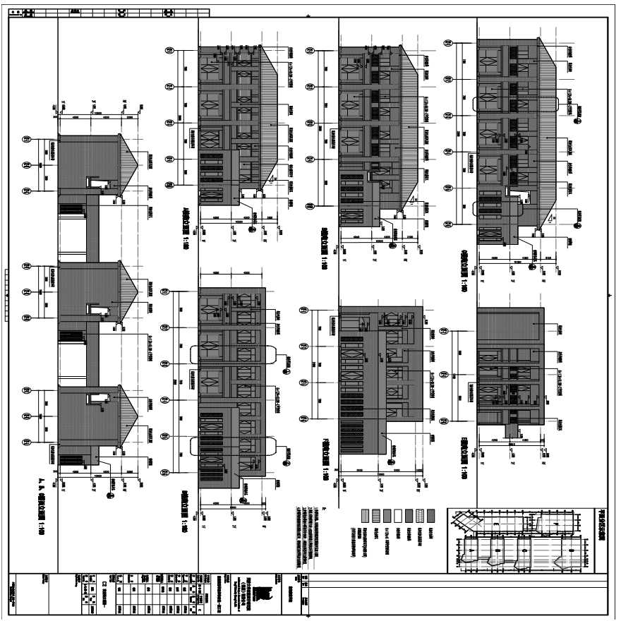[河南]高校校园商业街建筑设计施工图（CAD）