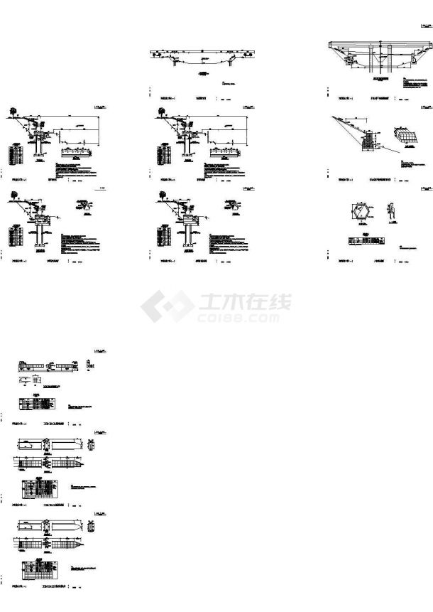 【南京】某地河道整治施工设计cad图（含平面布置图）-图一