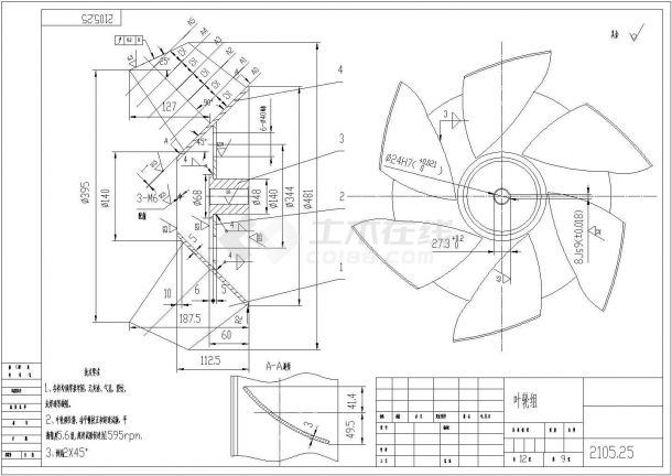 SWF混流风机图纸全套 CAD版本-图二