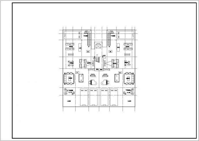 三明小面宽洋房平面详细建筑施工图_图1