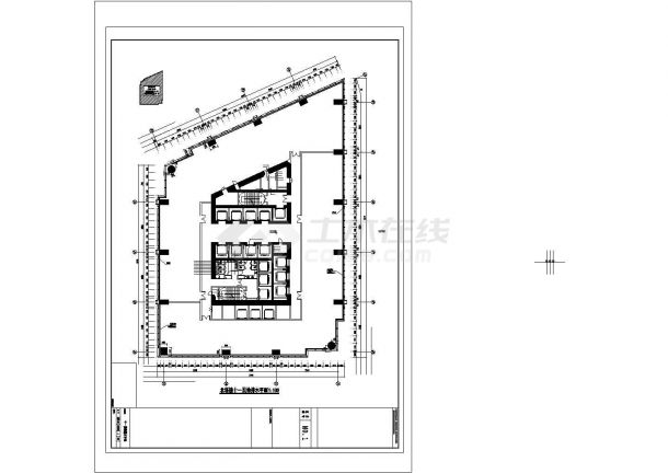 [江苏]67层商业楼给排水施工图（气体灭火系统）cad图纸设计-图一