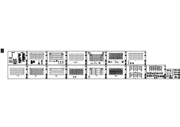 厂房设计_框架结构厂房结构施工图（三层桩基础），16张图纸-图一