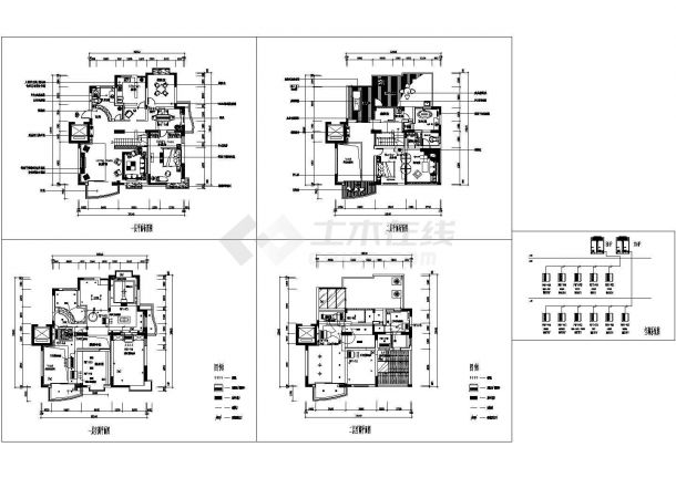 住宅户型家用中央空调施工设计cad图纸-图二