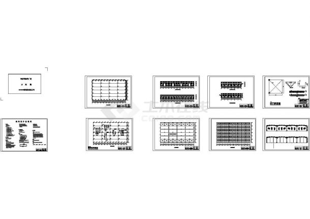 厂房设计_某15x4x36米标准厂房建筑设计cad方案图-图二