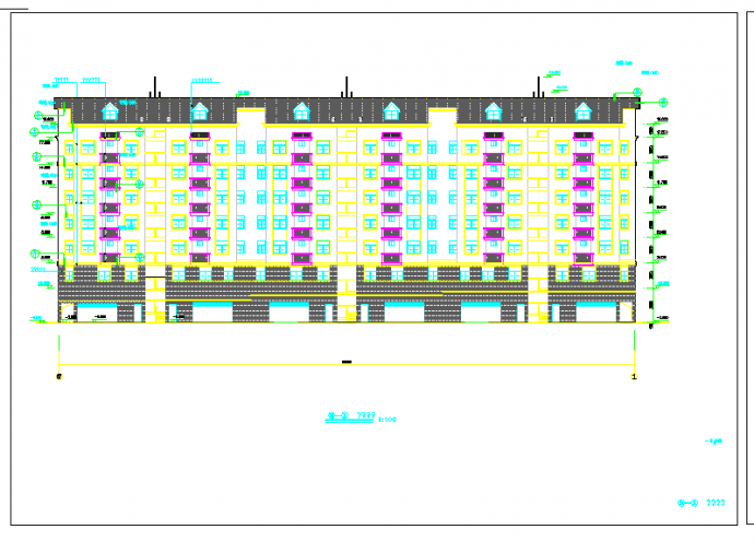 某地多层住宅建筑施工设计CAD平面布置图_图1