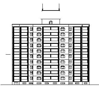 某市十层带半地下室框架结构办公楼建筑施工cad图(含计算书，结构图)-图一
