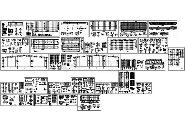 厂房设计_54MX184M跨钢结构厂房全套建筑施工图纸-图一