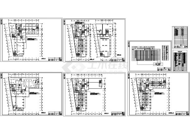 八层酒店全套施工CAD图纸-图一