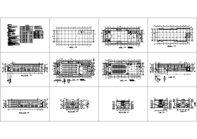 某食品厂二层带夹层框架结构职工餐厅设计cad全套建筑施工图（含设计说明）_图1