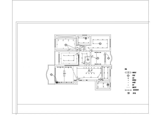 杭州住宅大户型室内装修平面设计cad施工图_图1