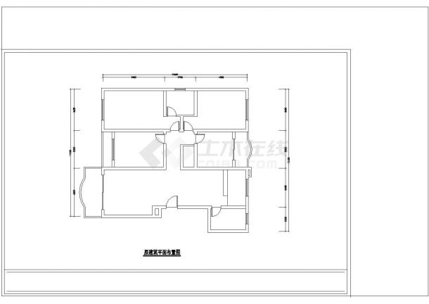 杭州住宅大户型室内装修平面设计cad施工图-图二