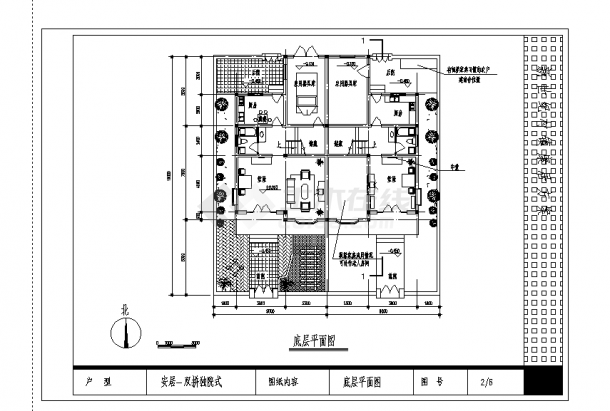 2套盐城市建筑设计研究院有限公司设计施工cad图纸-图二