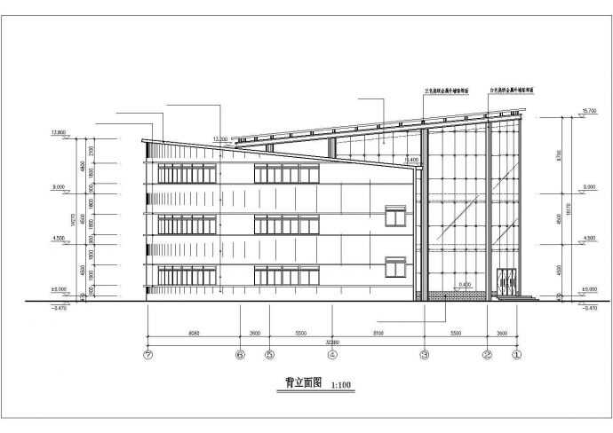 高级小区会所建筑施工CAD图_图1