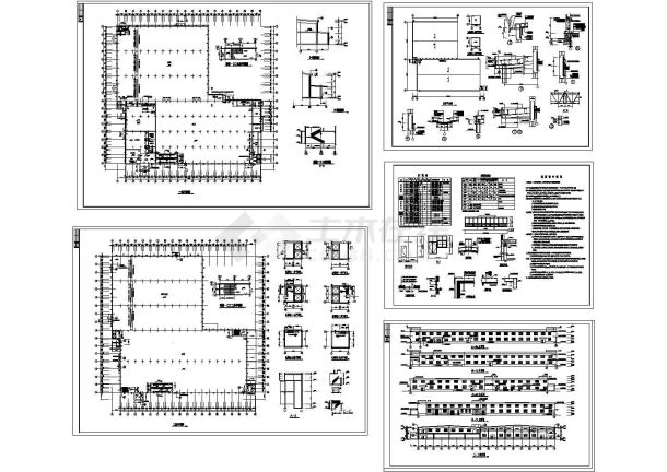 厂房设计_某一层轻钢结构工业厂房设计cad全套建施图纸（含设计说明）-图一