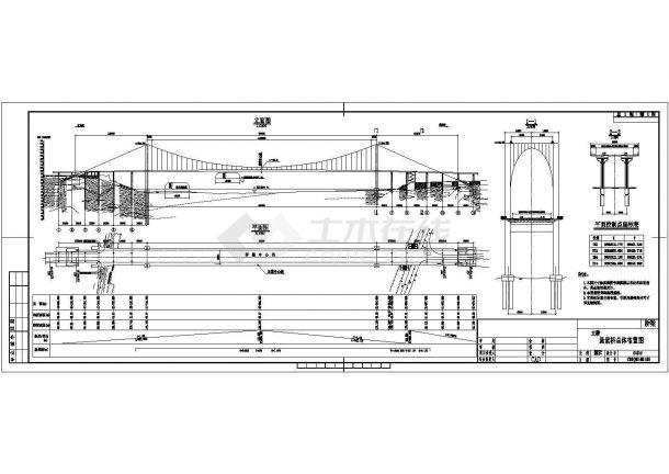 广西柳州市某大桥主桥设计施工图纸-图二