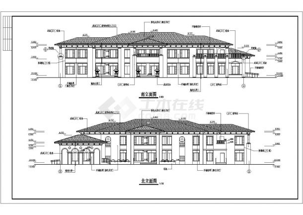 某2层精品幼儿园建筑设计cad施工图-图一